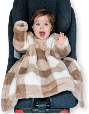 Buckle Me Baby Car Seat Blanket - Wearable Car Seat Blankets for Babies - Carseat Blanket Made from Cozy Warm Sherpa for Winter and Fall - Cover, Poncho, Jacket Alternative for Kids and Babies