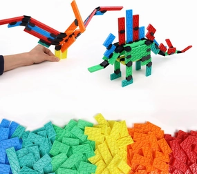 Bulk Dominoes Constructix Creative Explorer Kinetic Domino Kit | Dominoes Set, STEM STEAM Small Toys, Family Games for Kids, Kids Toys and Games, Building, Toppling, Chain Reaction Sets