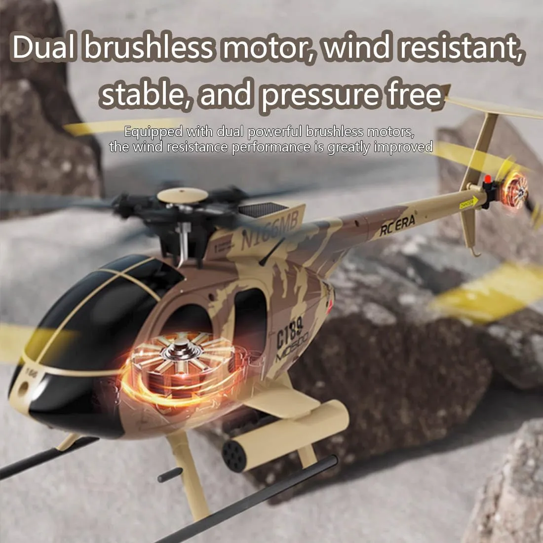 C189 1/28 MD500 RC Helicopter, 2.4GHz 4CH Flybarless Scale Model with Single Blade, One-Key Takeoff/Landing, Single-Rotor, RTF Gift for Adults (Black/1 Battery)
