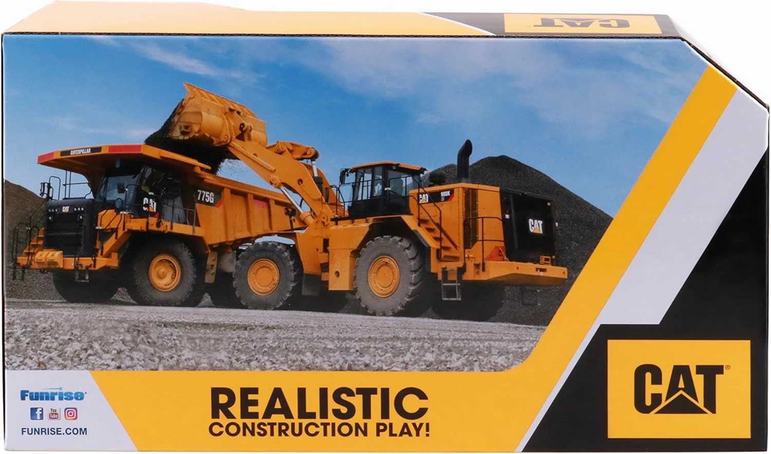 CAT Construction Toys, Tough Machines Toy Excavator, 10" w/Realistic Lights & Sounds, Rumbling Action, Movable Parts & Sturdy Plastic Construction
