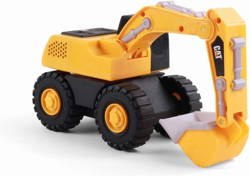 CAT Construction Toys, Tough Machines Toy Excavator, 10" w/Realistic Lights & Sounds, Rumbling Action, Movable Parts & Sturdy Plastic Construction