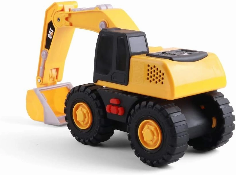CAT Construction Toys, Tough Machines Toy Excavator, 10" w/Realistic Lights & Sounds, Rumbling Action, Movable Parts & Sturdy Plastic Construction