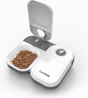Cat Mate C200 2-Meal Automatic Pet Feeder for Cats and Small Dogs with Ice Pack