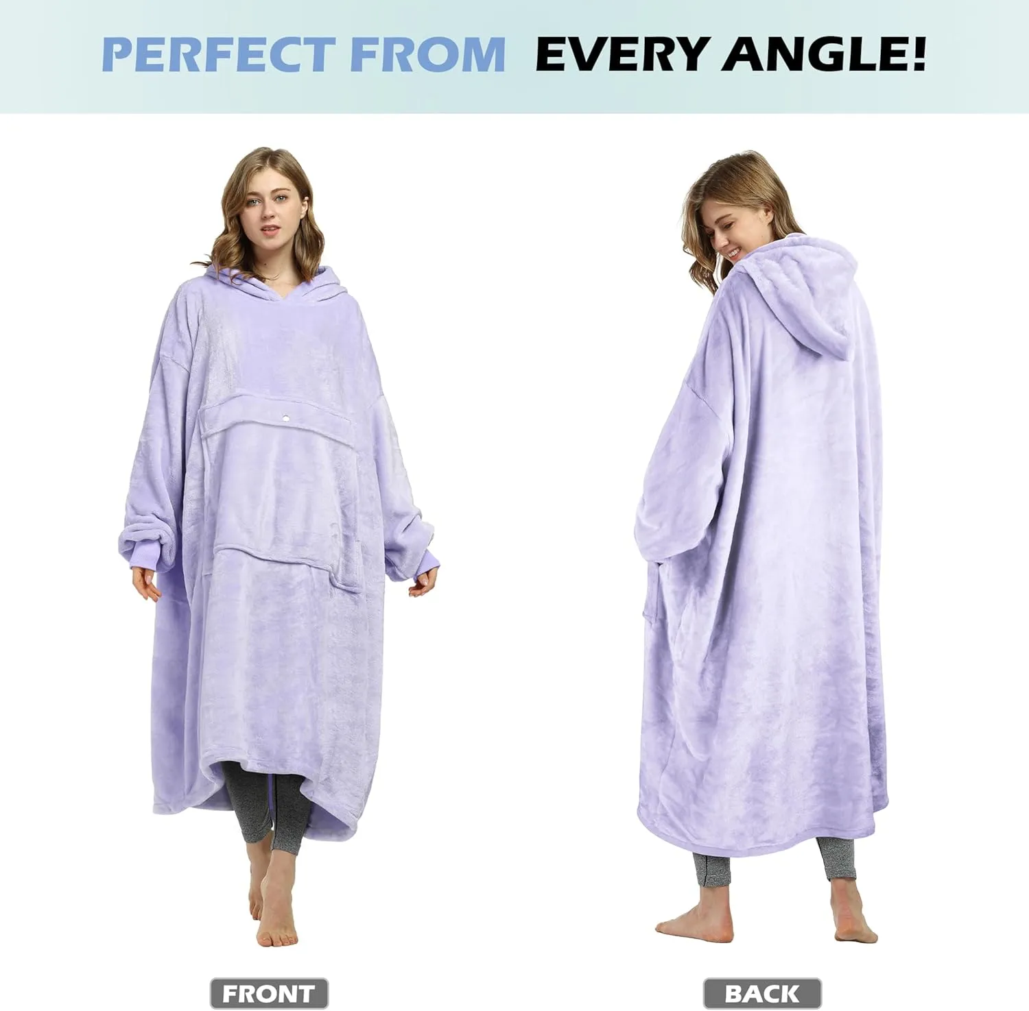 Catalonia Full Body Oversized Blanket Hoodie Sweatshirt, Extra Long Wearable Fleece Pullover, Gift for Adult Men Women Wife Girlfriend