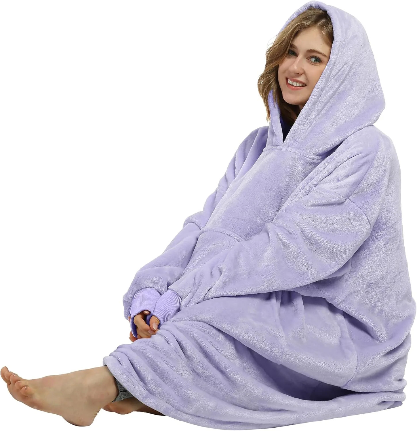 Catalonia Full Body Oversized Blanket Hoodie Sweatshirt, Extra Long Wearable Fleece Pullover, Gift for Adult Men Women Wife Girlfriend