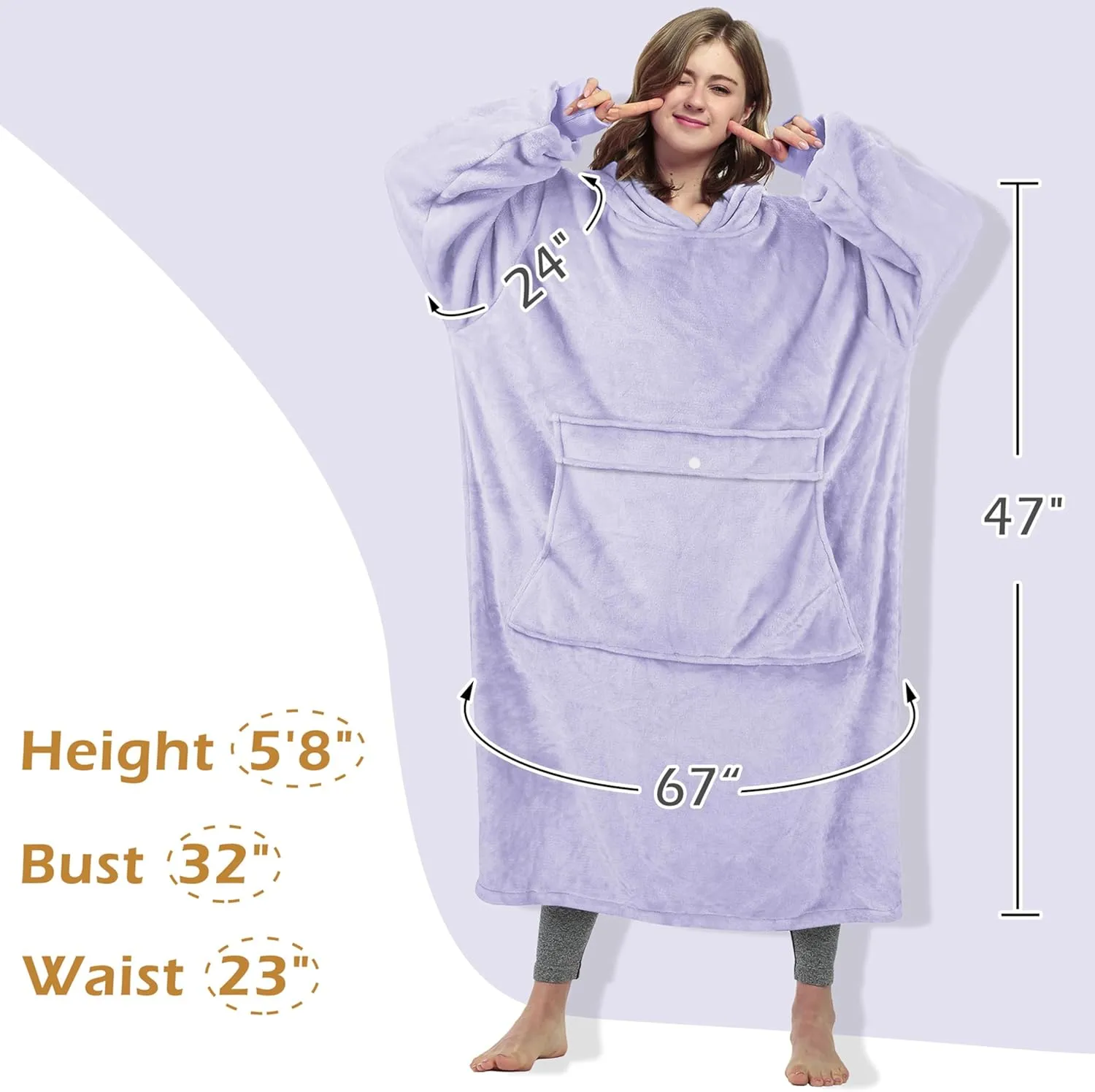 Catalonia Full Body Oversized Blanket Hoodie Sweatshirt, Extra Long Wearable Fleece Pullover, Gift for Adult Men Women Wife Girlfriend