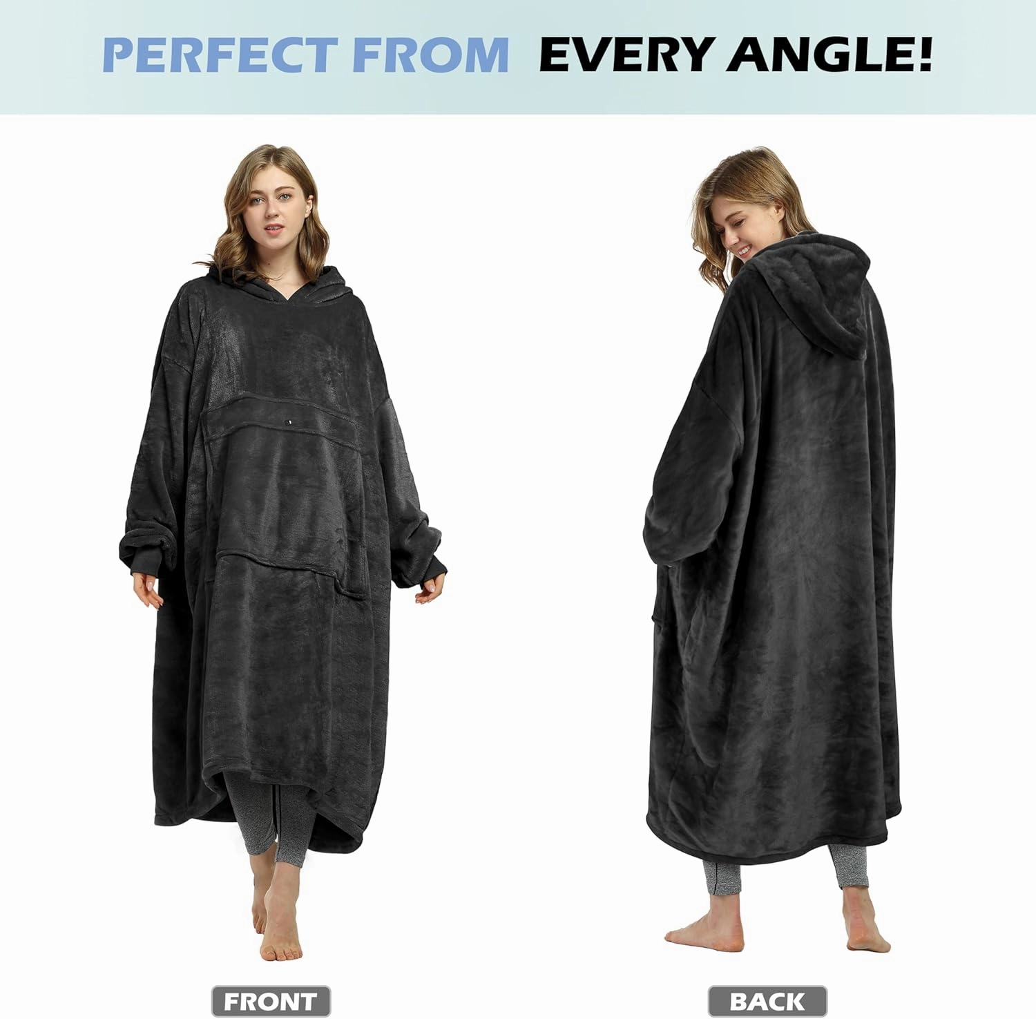 Catalonia Full Body Oversized Blanket Hoodie Sweatshirt, Extra Long Wearable Fleece Pullover, Gift for Adult Men Women Wife Girlfriend
