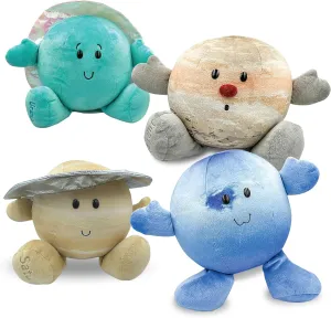 Celestial Buddies Gas & Ice Giants 4 Piece Bundle Jupiter Saturn Uranus Neptune Science Astronomy Space Solar System Educational Plush Planet Toys