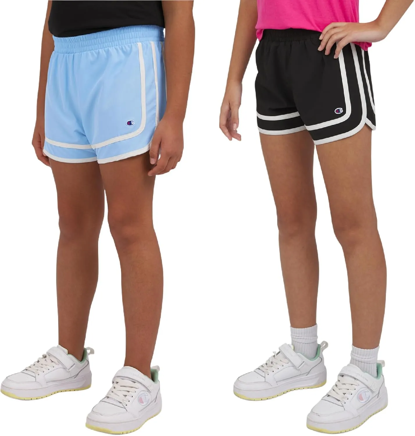 Champion Girls Heritage Foldover Mesh Running Basketball Short 2.75 Inch Inseam