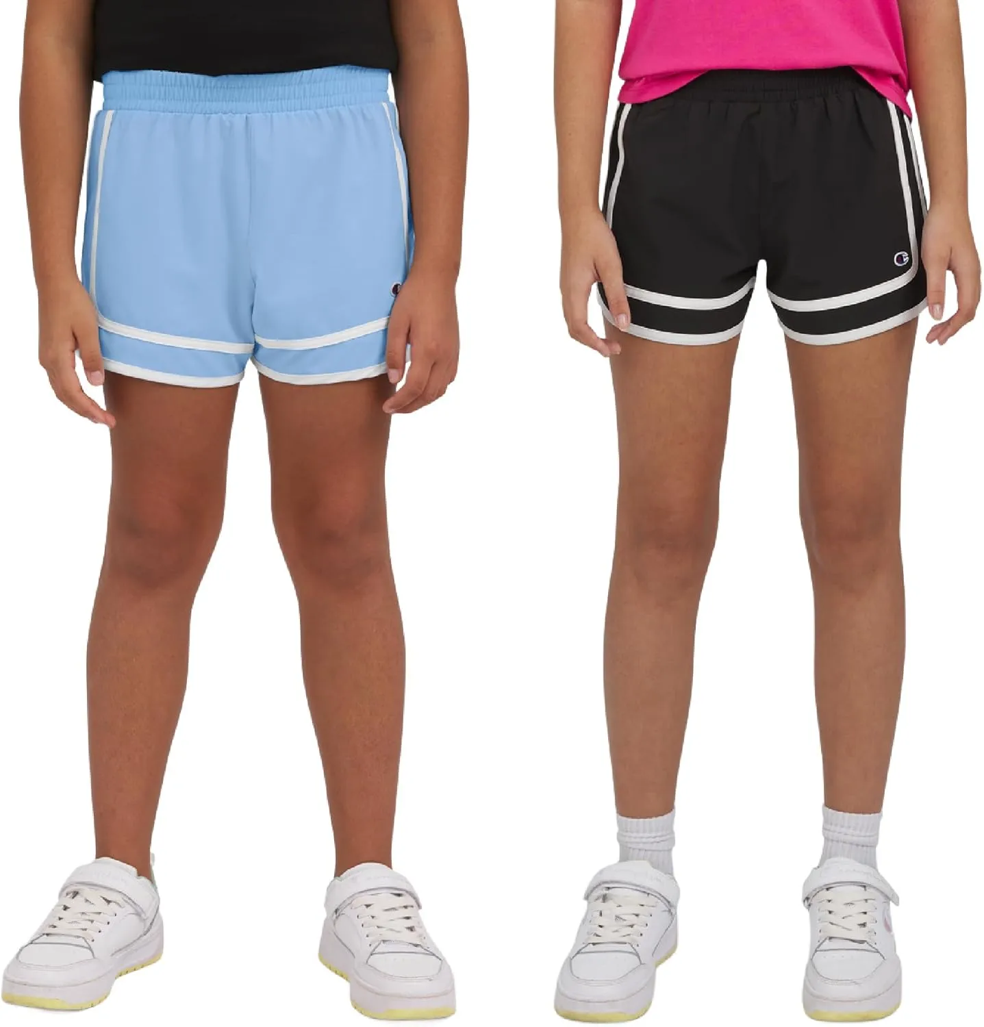 Champion Girls Heritage Foldover Mesh Running Basketball Short 2.75 Inch Inseam