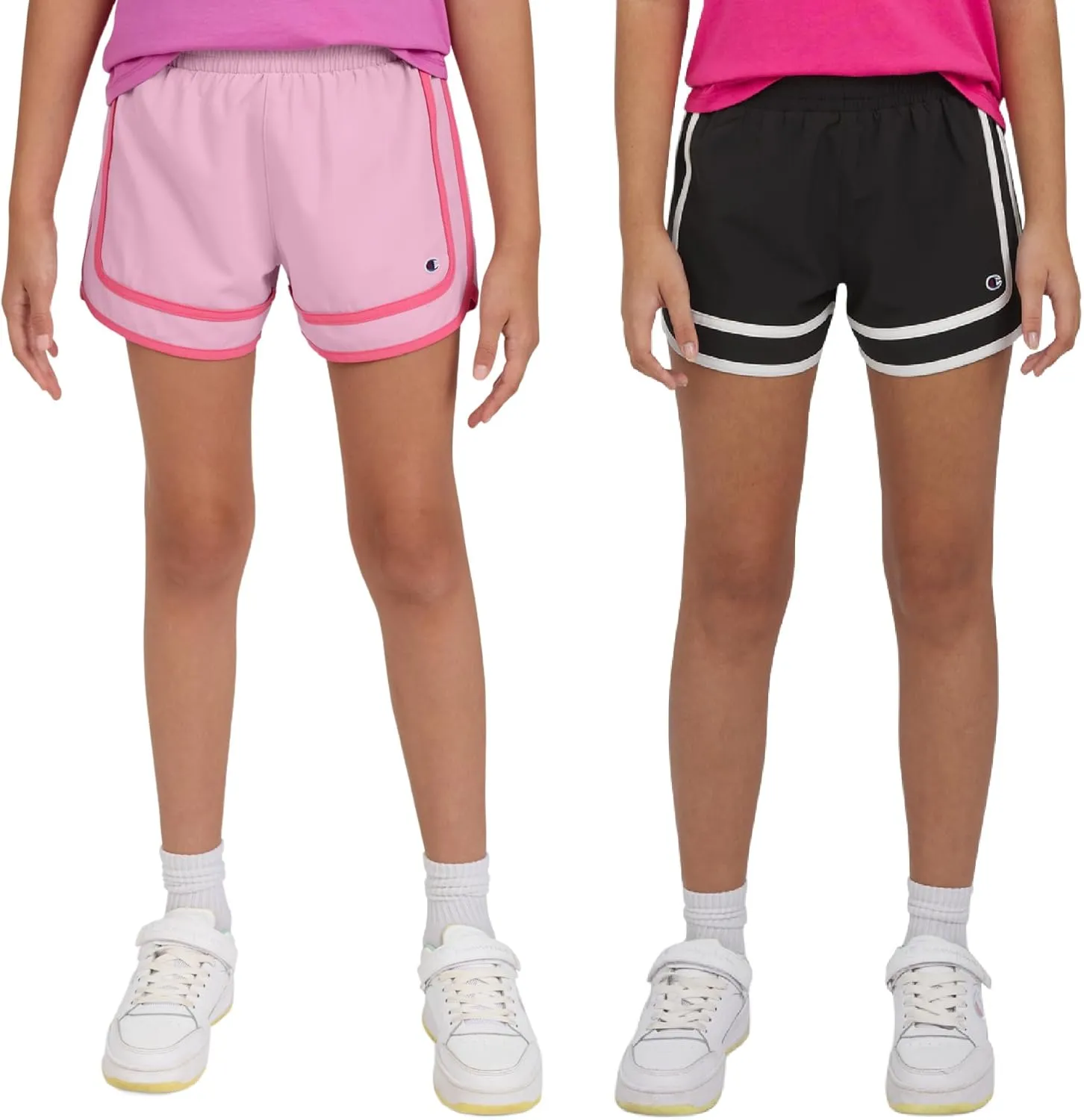 Champion Girls Heritage Foldover Mesh Running Basketball Short 2.75 Inch Inseam