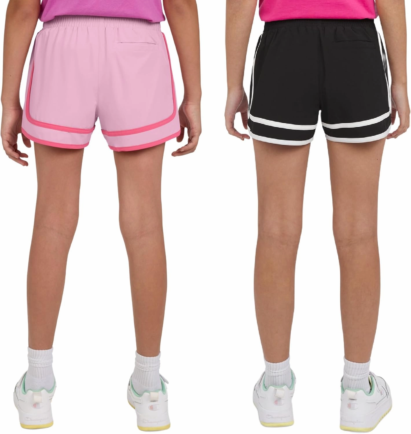 Champion Girls Heritage Foldover Mesh Running Basketball Short 2.75 Inch Inseam