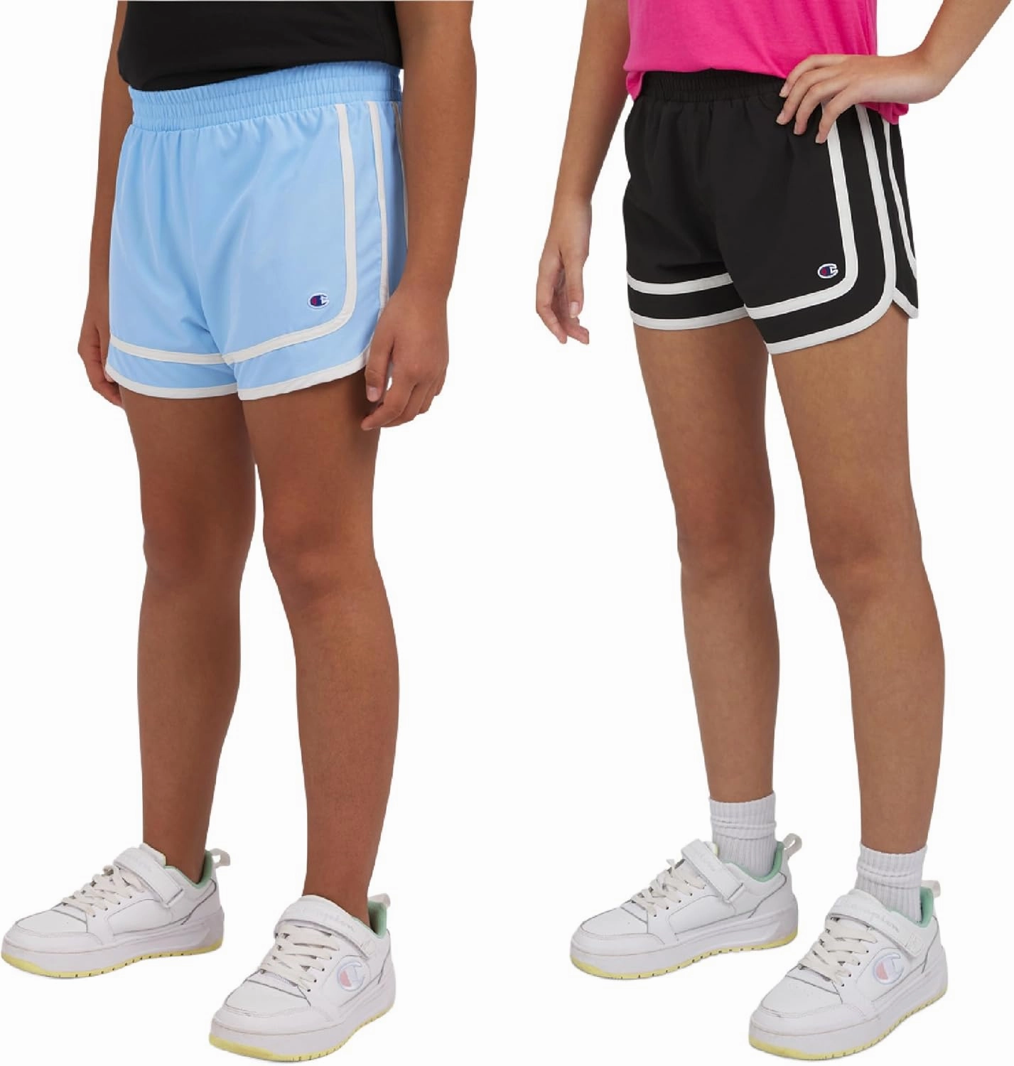 Champion Girls Heritage Foldover Mesh Running Basketball Short 2.75 Inch Inseam