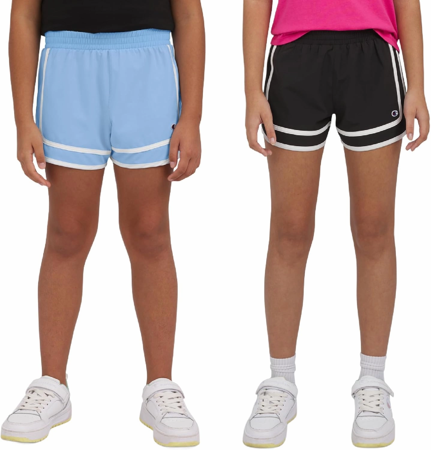 Champion Girls Heritage Foldover Mesh Running Basketball Short 2.75 Inch Inseam