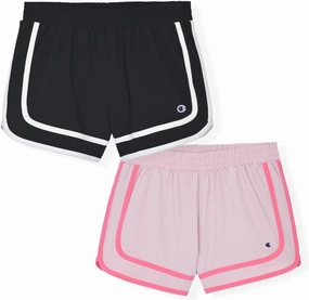 Champion Girls Heritage Foldover Mesh Running Basketball Short 2.75 Inch Inseam