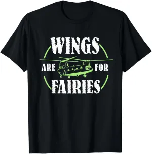 Chinook Pilot Helicopter Retro Fairies Military TShirt Gift T-Shirt