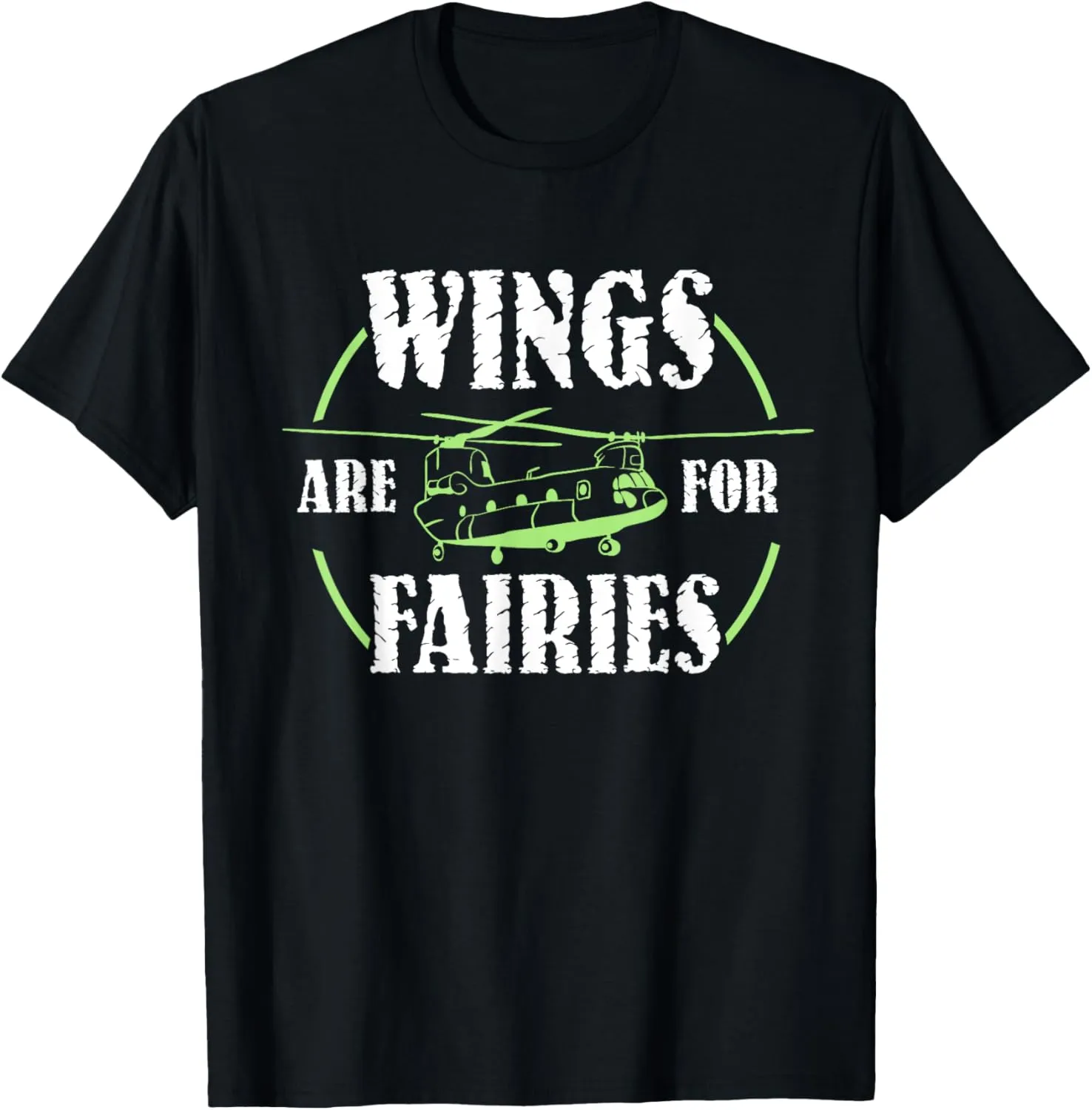 Chinook Pilot Helicopter Retro Fairies Military TShirt Gift T-Shirt