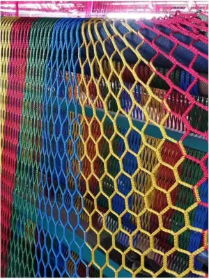 Climbing Cargo Net-4.5cm/6mm,Climbing Net Double Layers Playground Safety NetKids Backyard Climbing Net,for Treehouse Accessories Outdoor Adventure,2MX1M(6.6X3.3FT)