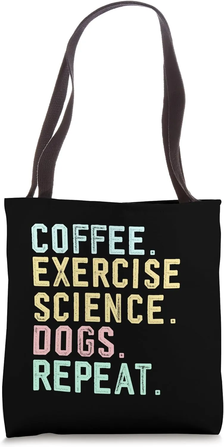 Coffee Dogs Exercise Science Cute Coffee Exercise Physiology Tote Bag