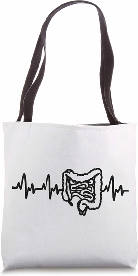 Colon GI Intestines Heartbeat Gastroenterology Gastro Nurse Tote Bag