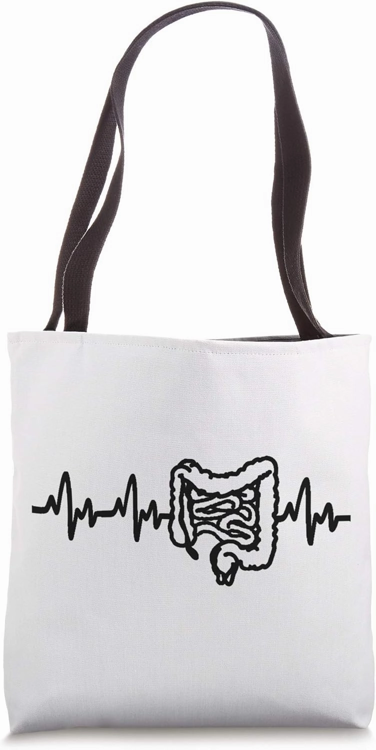 Colon GI Intestines Heartbeat Gastroenterology Gastro Nurse Tote Bag