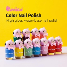 Color Pang Pang Nail Polish High-Gloss, High-Color Sticker Type Water-Based, Peelable, Non-Toxic (C19 Cute Baby Tiger)