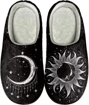 Comfortable Plush Slippers Full Toe Slip-On House Shoes Fuzzy Bedroom Slippers for Women Men Indoor Outdoor