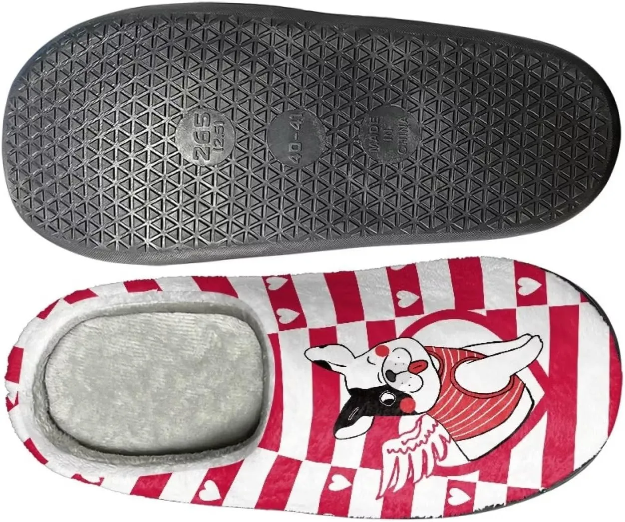Comfortable Plush Slippers Full Toe Slip-On House Shoes Fuzzy Bedroom Slippers for Women Men Indoor Outdoor