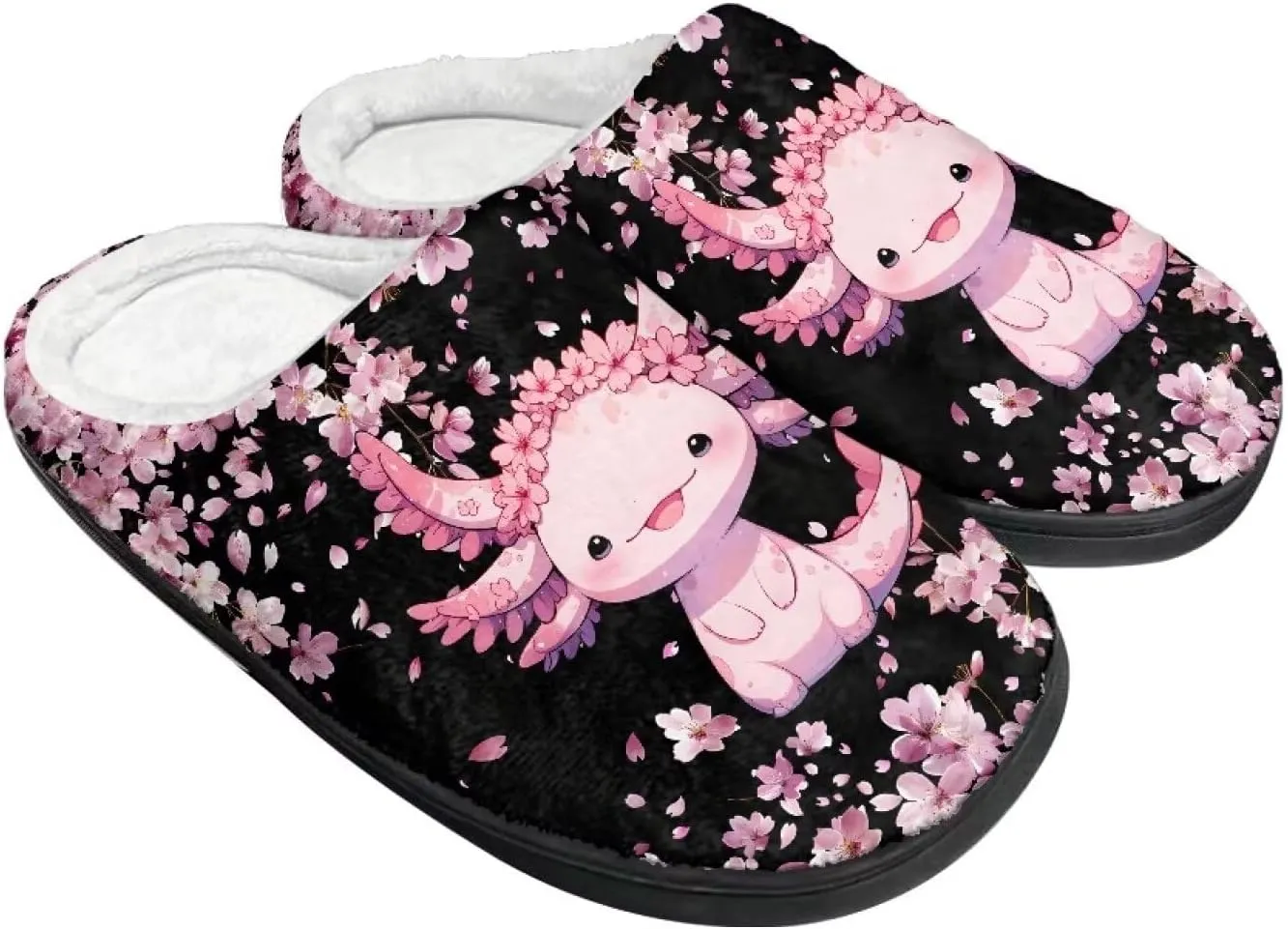 Comfortable Plush Slippers Full Toe Slip-On House Shoes Fuzzy Bedroom Slippers for Women Men Indoor Outdoor