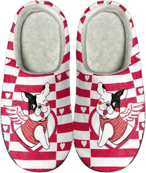 Comfortable Plush Slippers Full Toe Slip-On House Shoes Fuzzy Bedroom Slippers for Women Men Indoor Outdoor