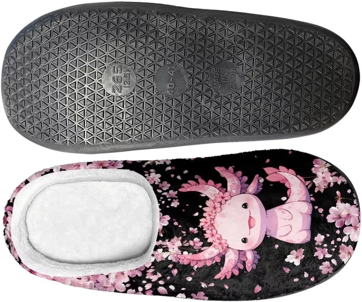 Comfortable Plush Slippers Full Toe Slip-On House Shoes Fuzzy Bedroom Slippers for Women Men Indoor Outdoor