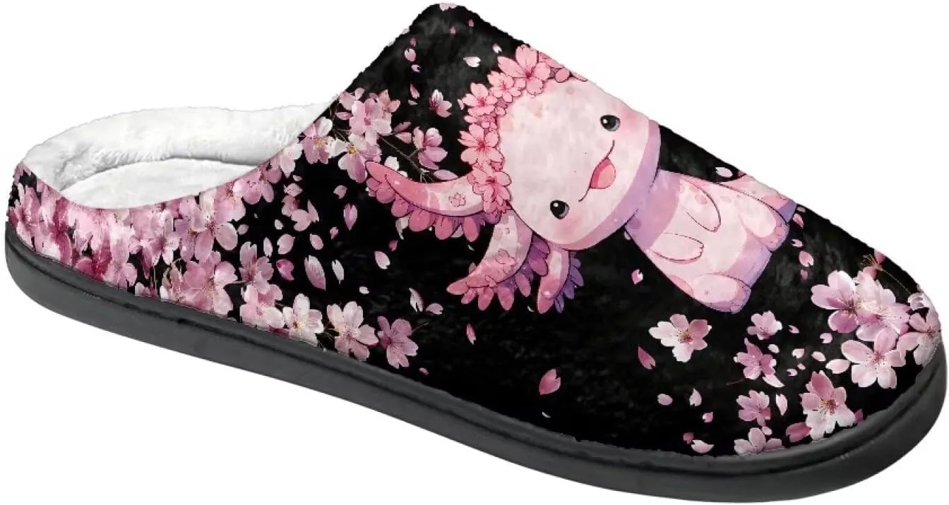 Comfortable Plush Slippers Full Toe Slip-On House Shoes Fuzzy Bedroom Slippers for Women Men Indoor Outdoor