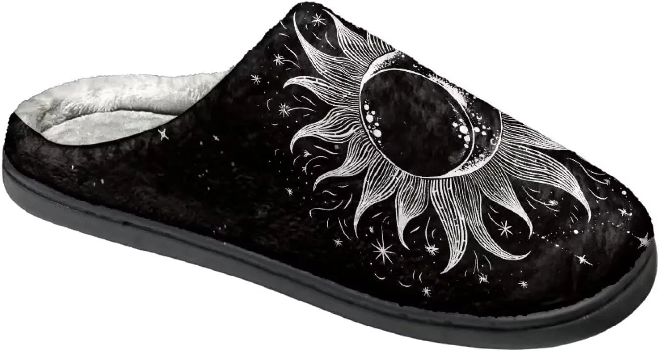 Comfortable Plush Slippers Full Toe Slip-On House Shoes Fuzzy Bedroom Slippers for Women Men Indoor Outdoor