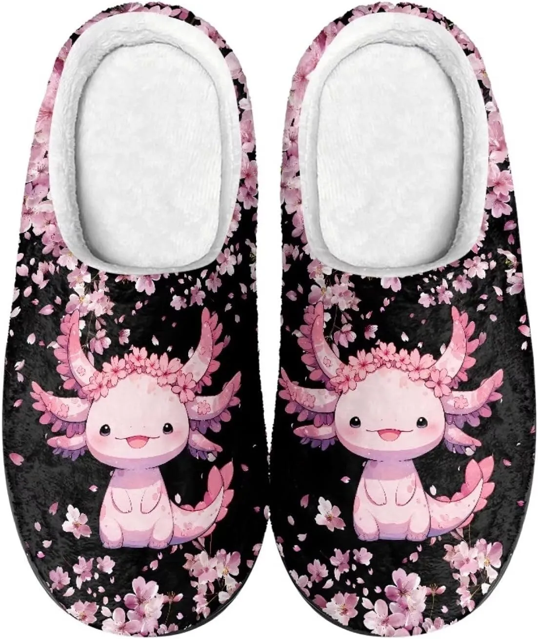 Comfortable Plush Slippers Full Toe Slip-On House Shoes Fuzzy Bedroom Slippers for Women Men Indoor Outdoor