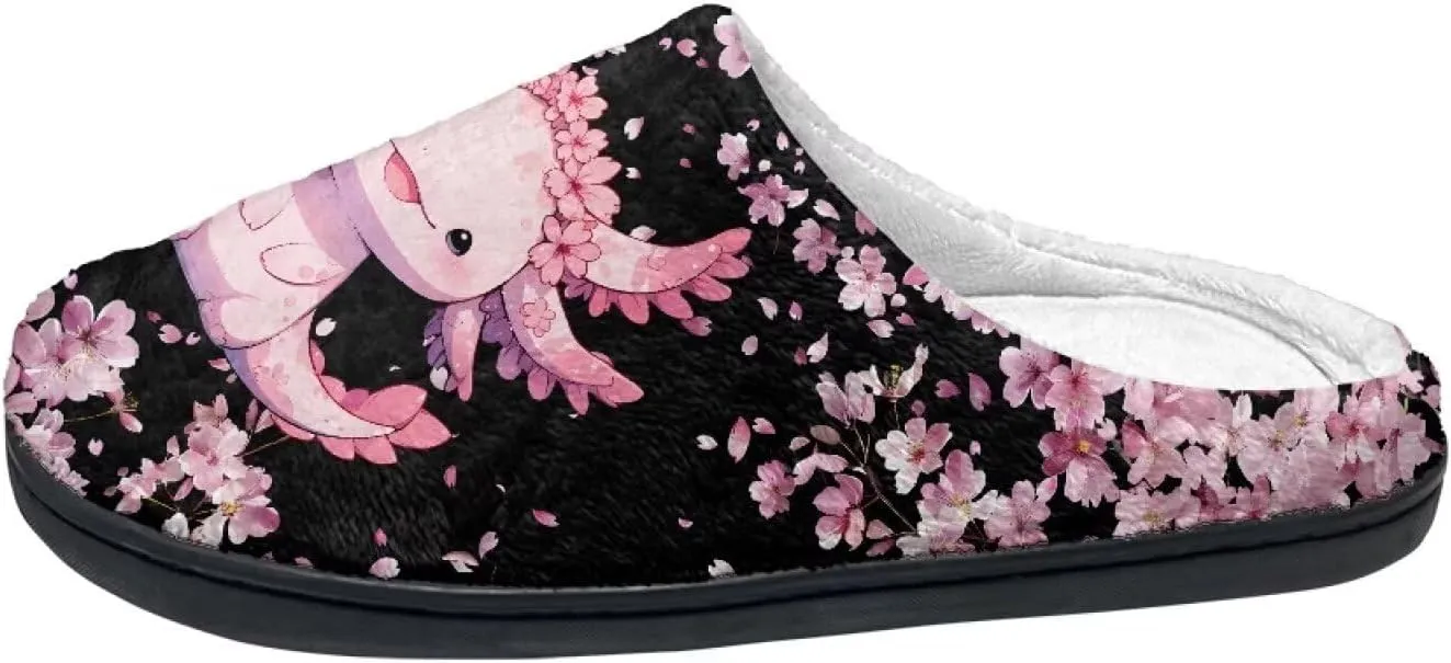 Comfortable Plush Slippers Full Toe Slip-On House Shoes Fuzzy Bedroom Slippers for Women Men Indoor Outdoor