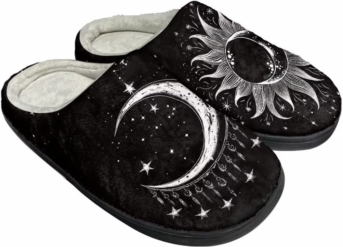 Comfortable Plush Slippers Full Toe Slip-On House Shoes Fuzzy Bedroom Slippers for Women Men Indoor Outdoor
