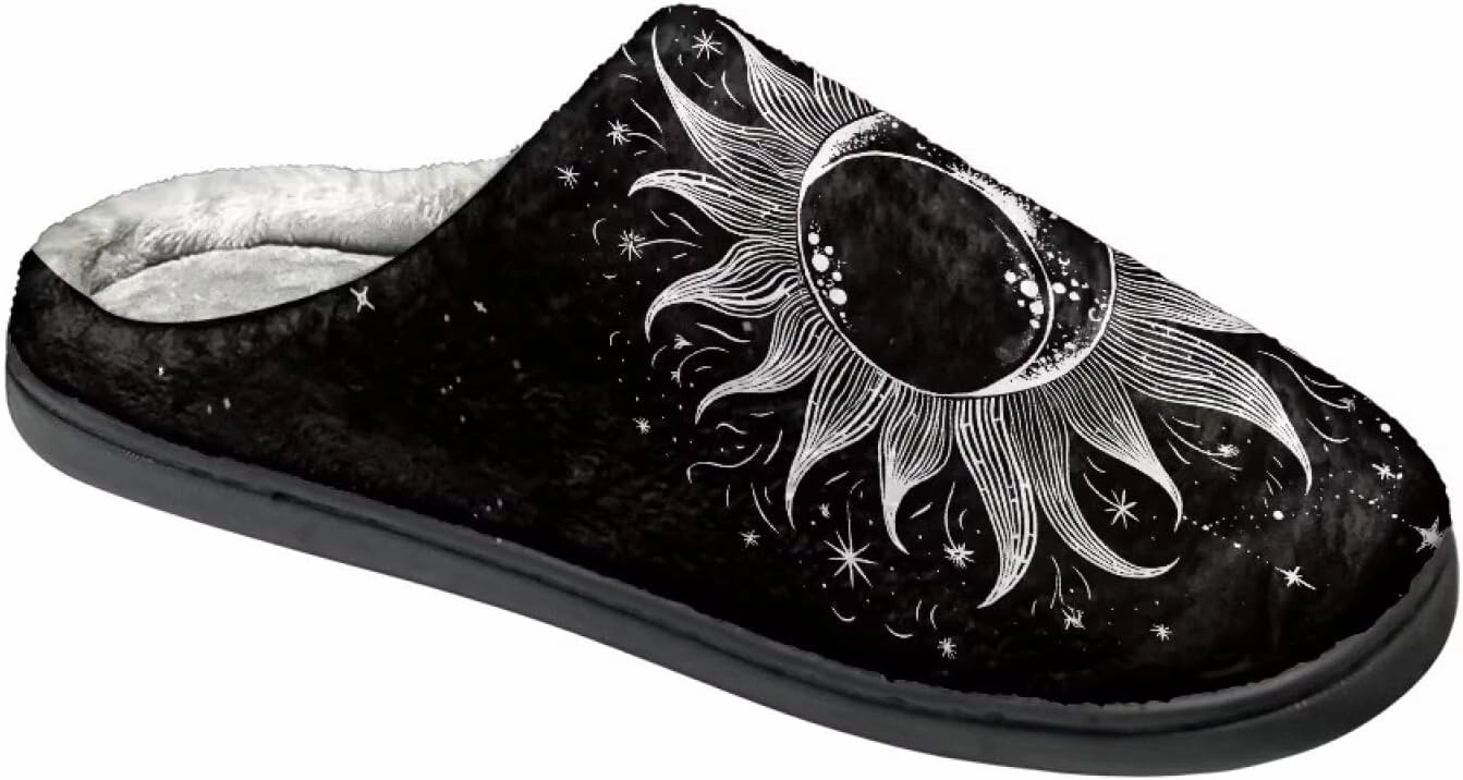 Comfortable Plush Slippers Full Toe Slip-On House Shoes Fuzzy Bedroom Slippers for Women Men Indoor Outdoor