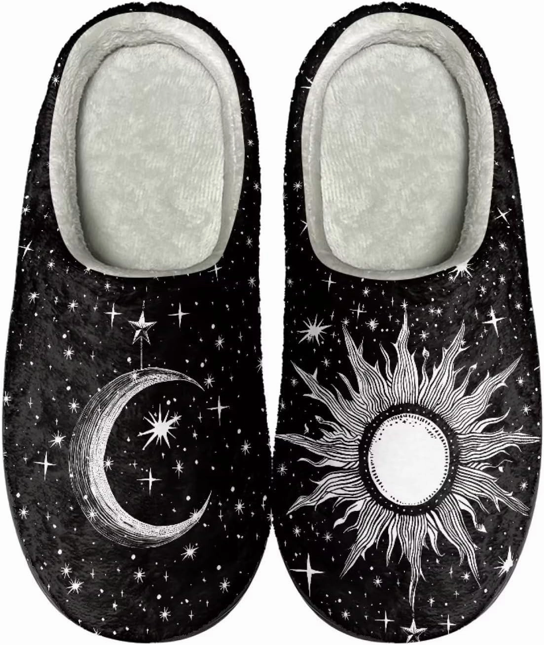 Comfortable Plush Slippers Full Toe Slip-On House Shoes Fuzzy Bedroom Slippers for Women Men Indoor Outdoor