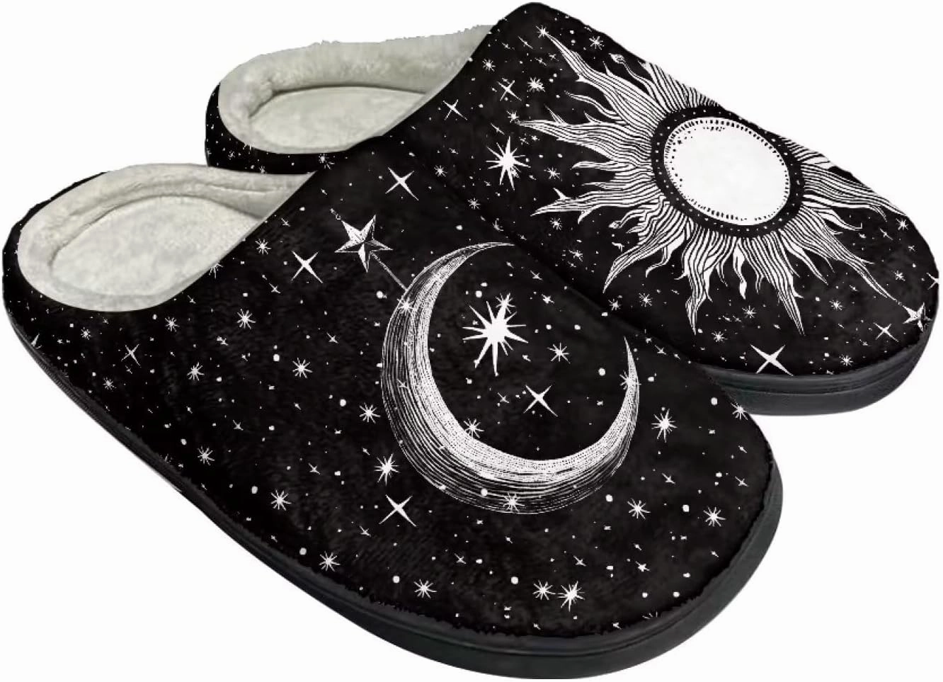 Comfortable Plush Slippers Full Toe Slip-On House Shoes Fuzzy Bedroom Slippers for Women Men Indoor Outdoor