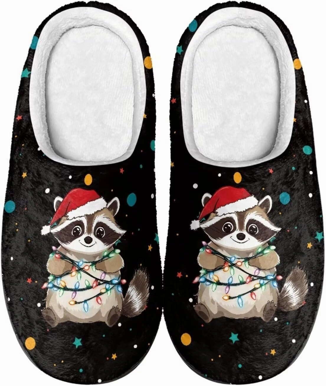 Comfortable Plush Slippers Full Toe Slip-On House Shoes Fuzzy Bedroom Slippers for Women Men Indoor Outdoor