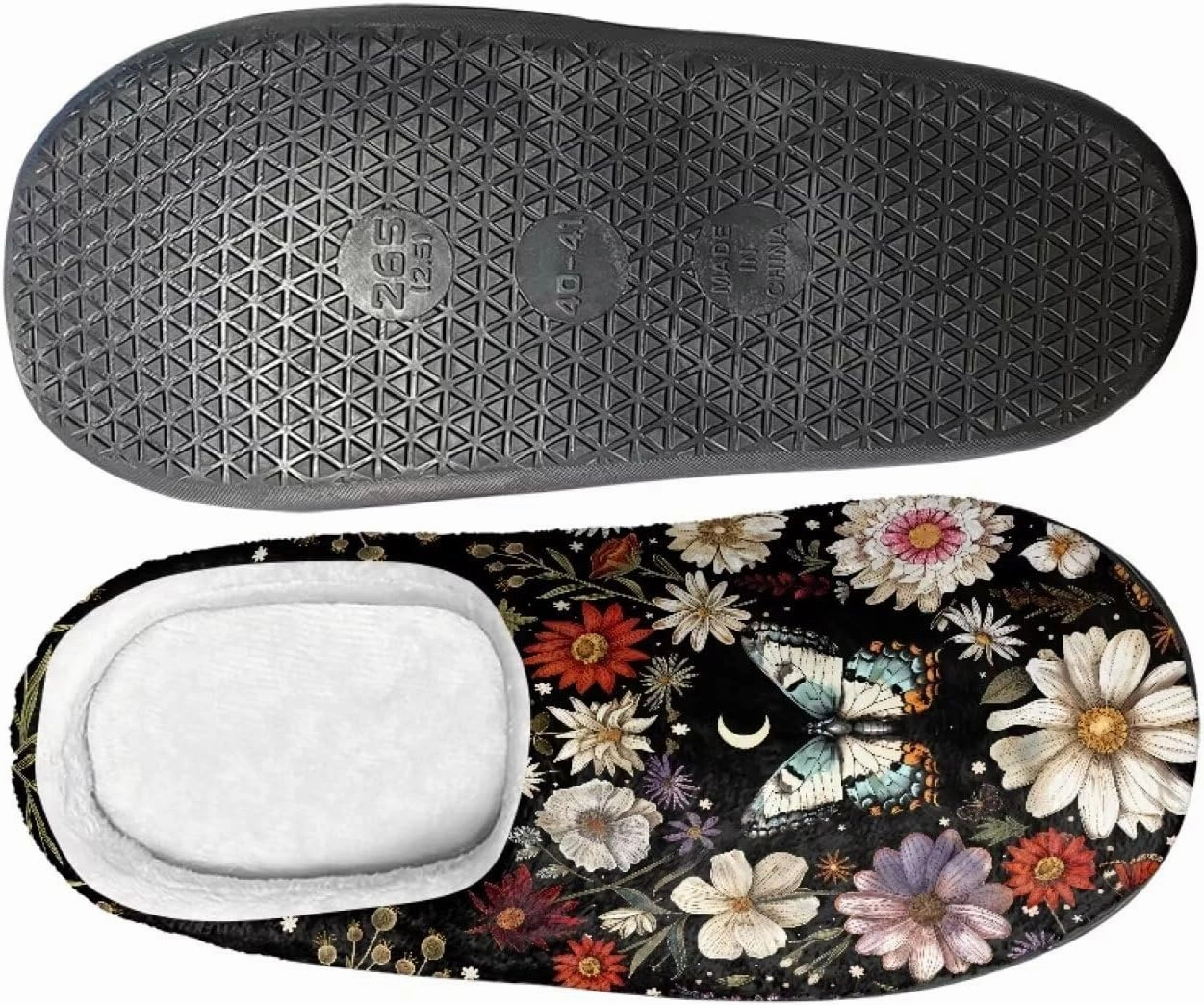 Comfortable Plush Slippers Full Toe Slip-On House Shoes Fuzzy Bedroom Slippers for Women Men Indoor Outdoor