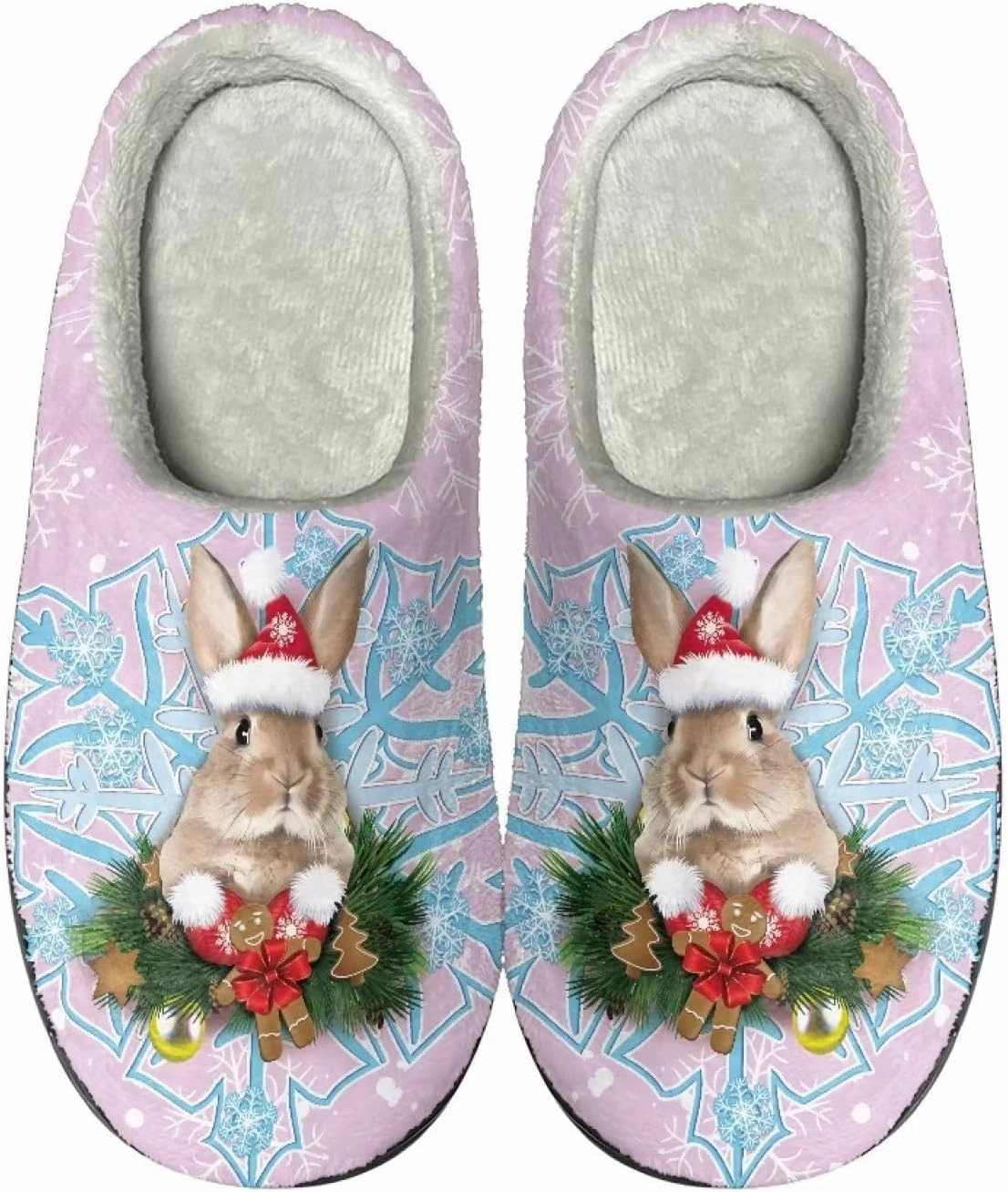 Comfortable Plush Slippers Full Toe Slip-On House Shoes Fuzzy Bedroom Slippers for Women Men Indoor Outdoor