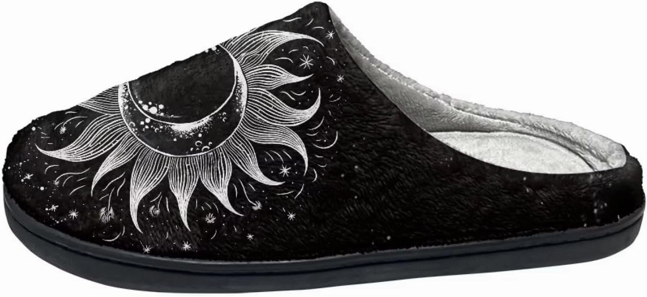 Comfortable Plush Slippers Full Toe Slip-On House Shoes Fuzzy Bedroom Slippers for Women Men Indoor Outdoor