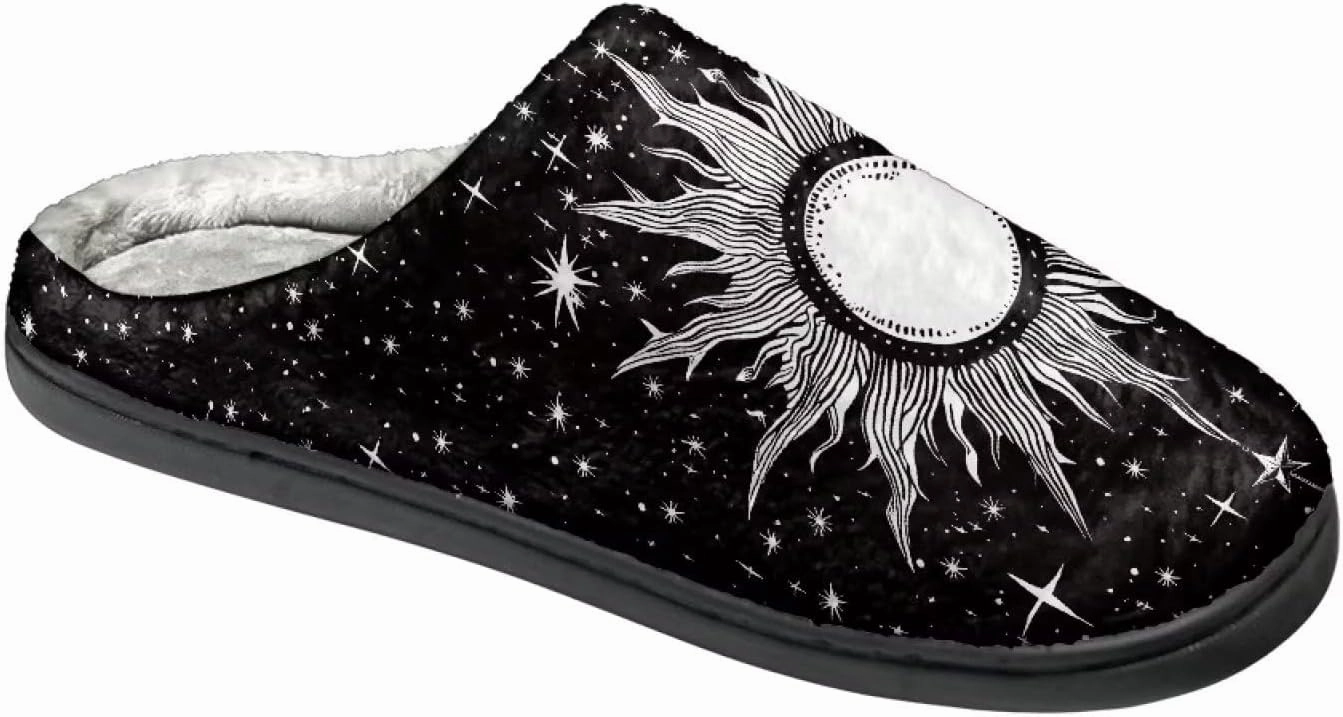 Comfortable Plush Slippers Full Toe Slip-On House Shoes Fuzzy Bedroom Slippers for Women Men Indoor Outdoor