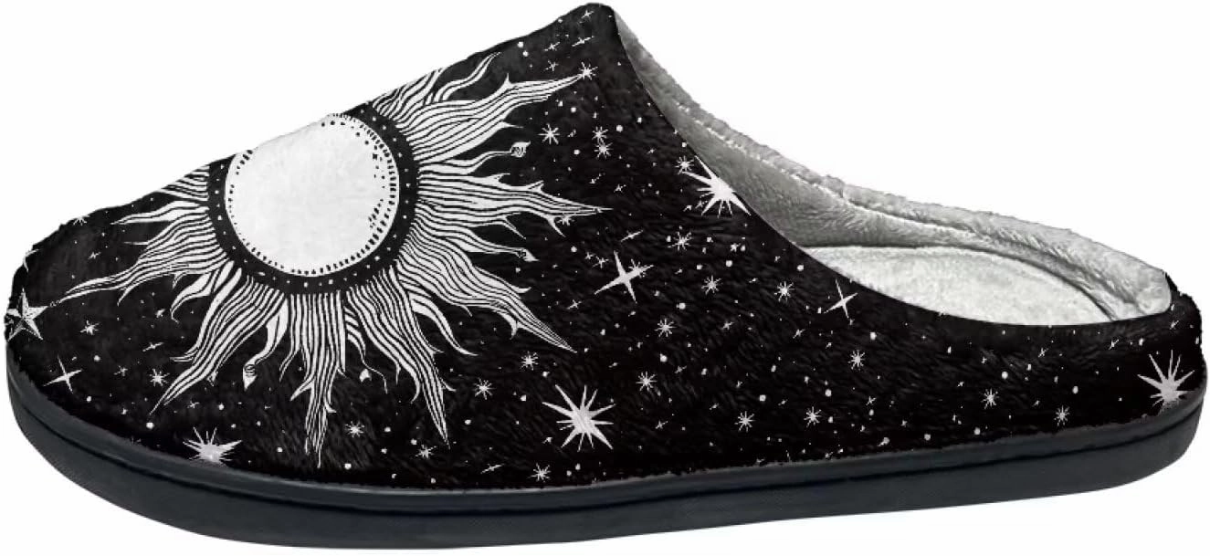 Comfortable Plush Slippers Full Toe Slip-On House Shoes Fuzzy Bedroom Slippers for Women Men Indoor Outdoor