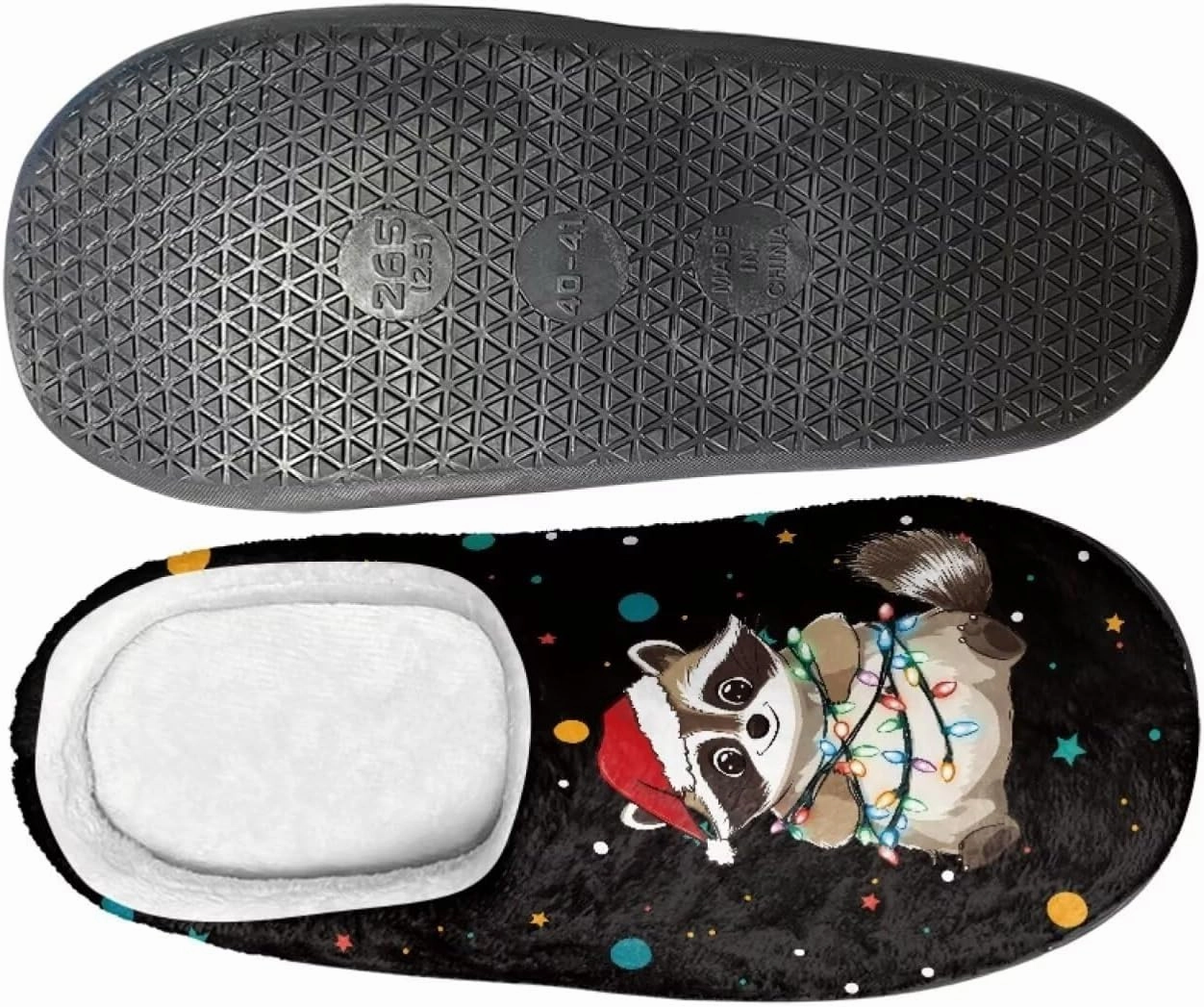 Comfortable Plush Slippers Full Toe Slip-On House Shoes Fuzzy Bedroom Slippers for Women Men Indoor Outdoor