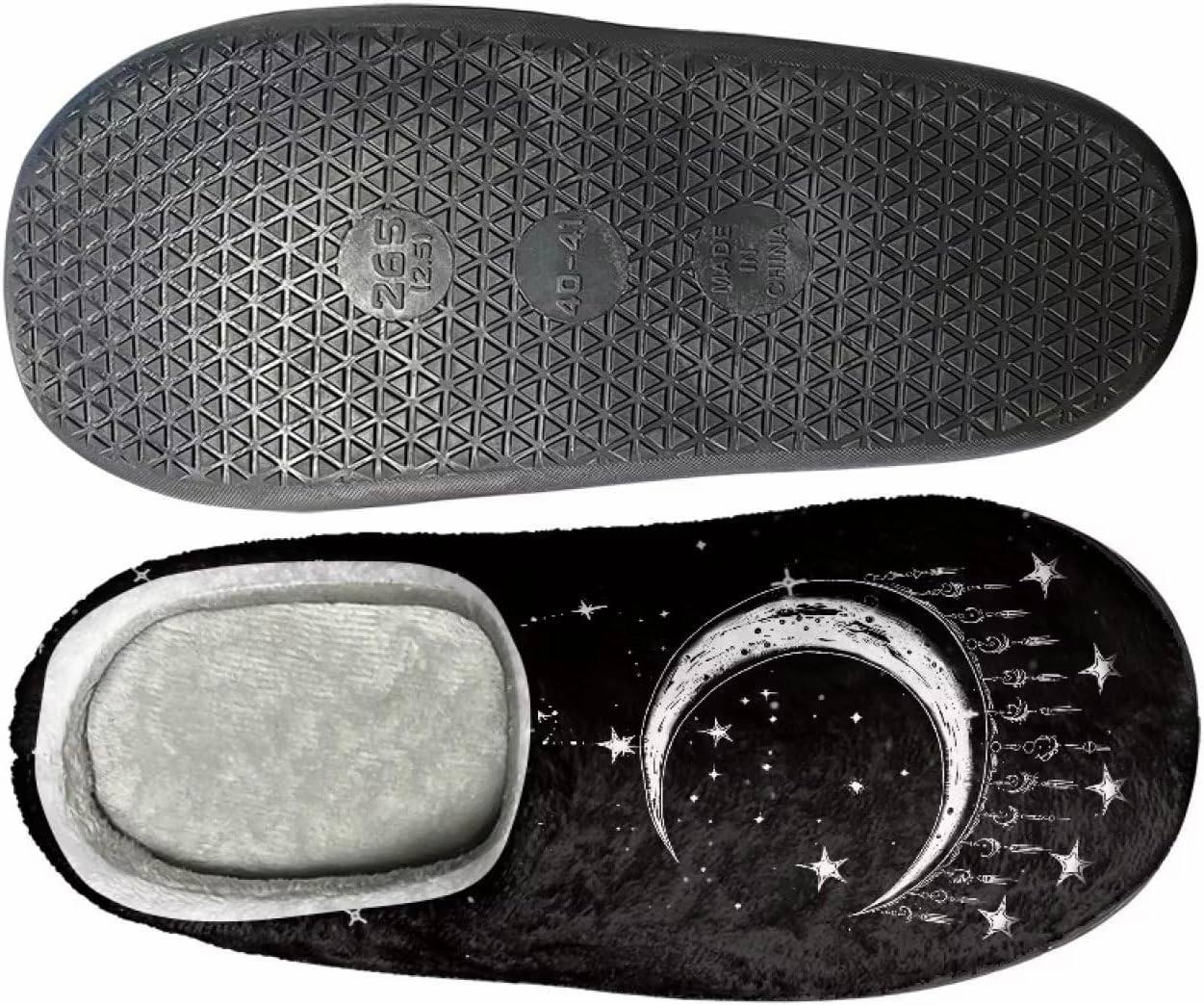 Comfortable Plush Slippers Full Toe Slip-On House Shoes Fuzzy Bedroom Slippers for Women Men Indoor Outdoor