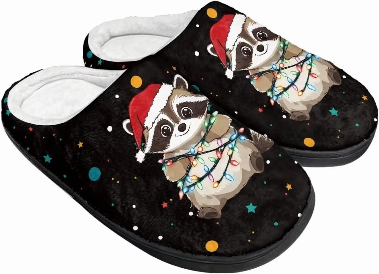 Comfortable Plush Slippers Full Toe Slip-On House Shoes Fuzzy Bedroom Slippers for Women Men Indoor Outdoor