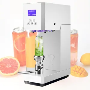 Commercial Cup Sealer Machine,Electric Benchtop Can Seamer, Semi-Auto Cup Sealer Machine with HD Smart Display, Sealing Height Adjustable (White)