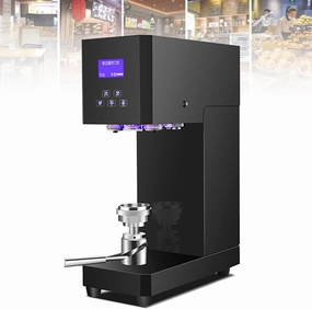 Commercial Can Sealing Machine, 370W Semi-Automatic Cup Sealer Machine Impulse Sealer Poly Bag Heat Sealer Sealing Machine with Height Adjustable (Black)